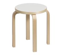 Artek Tabouret E60 structure laqué claire blanc, naturel structure bouleau massif laqué clair