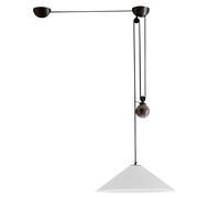 Artemide Aggregato Saliscendi Decentrato Pendelleuchte, grand diffuseur conique en plastique, blanc