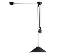 Artemide Aggregato Saliscendi Decentrato Pendelleuchte, petit diffuseur conique en métal, gris anthracite