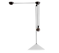 Artemide Aggregato Saliscendi Decentrato Pendelleuchte, petit diffuseur conique en plastique, blanc