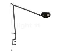 Artemide Demetra gris anthracite - 3.000 K - avec pince de table - avec détecteur de présence Ce luminaire comporte des modules à LED prémontés de classes énergétiques A A++, A+, A