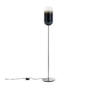 ARTEMIDE lampadaire GOPLE (Bleu saphir PVD, structure argentée - Aluminium et verre soufflé)