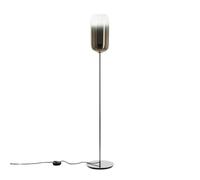 ARTEMIDE lampadaire GOPLE (Bronze PVD, structure argentée - Aluminium et verre soufflé)