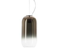 ARTEMIDE lampe à suspension GOPLE (Bronze PVD, structure noire - Aluminium et verre soufflé)
