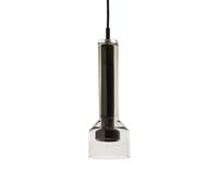 ARTEMIDE lampe à suspension STABLIGHT "B" (diffuseur marron, structure noire - Verre soufflé, aluminium)