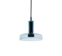 ARTEMIDE lampe à suspension STABLIGHT "C" (diffuseur aquamarine, structure noire - Verre soufflé, aluminium)