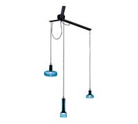 ARTEMIDE lampe à suspension STABLIGHT (diffuseur aquamarine, structure noire - Verre soufflé, aluminium)