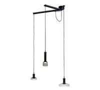 ARTEMIDE lampe à suspension STABLIGHT (diffuseur marron, structure noire - Verre soufflé, aluminium)
