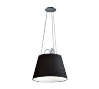 ARTEMIDE lampe à suspension TOLOMEO MEGA (42 cm structure aluminium - tissu noir, Aluminium)