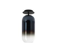 ARTEMIDE lampe de plafonde GOPLE MINI (Bleu saphir PVD, structure noire - Aluminium et verre soufflé)