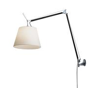 ARTEMIDE lampe murale applique TOLOMEO MEGA Ø 32 cm ON/OFF (Corps noir, diffuseur en papier parchemin - Aluminium)