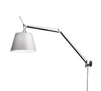 ARTEMIDE lampe murale applique TOLOMEO MEGA Ø 42 cm ON/OFF (Corps noir, diffuseur satiné - Aluminium)