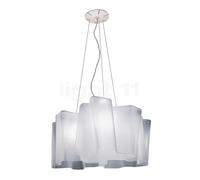 ARTEMIDE lampe à suspension LOGICO MINI 3x120° (Diffuseur couleur soie brillant - Verre soufflé, aluminium)