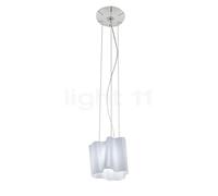 ARTEMIDE lampe à suspension LOGICO MINI (Diffuseur couleur soie brillant - Verre soufflé, aluminium)
