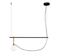 ARTEMIDE lampe à suspension NH S2 14 (Blanc - Verre soufflé, laiton, acier)