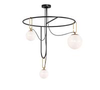 Artemide nh S4 Circulaire Pendelleuchte, noire / laiton