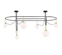 Artemide nh S5 Elliptic Pendelleuchte, noire / laiton