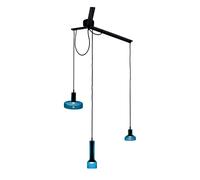 ARTEMIDE lampe à suspension STABLIGHT (diffuseur aquamarine, structure noire - Verre soufflé, aluminium)