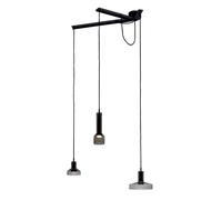 ARTEMIDE lampe à suspension STABLIGHT (diffuseur marron, structure noire - Verre soufflé, aluminium)
