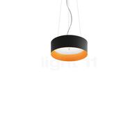 Artemide Tagora Up & Downlight Suspension LED noir/orange - ø57 cm - Integralis Ce luminaire comporte des modules à LED prémontés de classes énergétiques A A++, A+, A