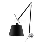 Artemide Tolomeo Mega Parete LED châssis aluminium/abat-jour noir - ø32 cm - transmission à fil Ce luminaire comporte des modules à LED prémontés de classes énergétiques A A++, A+, A