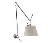 Artemide Tolomeo Mega Parete LED châssis aluminium/abat-jour parchemin - ø32 cm - variateur sur cordon Ce luminaire comporte des modules à LED prémontés de classes énergétiques A A