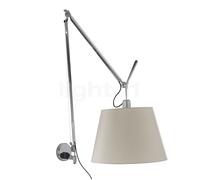 Artemide Tolomeo Mega Parete LED châssis aluminium/abat-jour parchemin - ø42 cm - variateur sur cordon Ce luminaire comporte des modules à LED prémontés de classes énergétiques A A