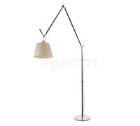 Artemide Tolomeo Mega Terra châssis aluminium/abat-jour parchemin - ø32 cm - variateur sur cordon