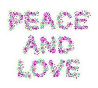 Artemio 10 Feuilles de Papier Flower Power Peace and Love - 30,5 x 30,5 cm
