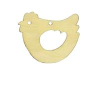 Artemio 10 x 8,5 cm en Bois en Forme de Poule Lot de 3 boîtes Beige