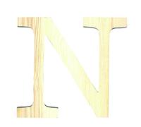 Artemio 11,5 cm Bois Lettre N en majuscules, de couleur Beige