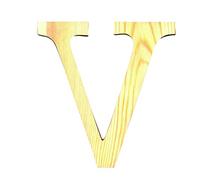 Artemio 11,5 cm Bois Lettre V en majuscules, de Couleur Beige