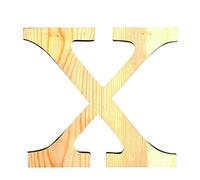 Artemio 11,5 cm Bois Lettre x en majuscules, de Couleur Beige