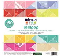 Artemio 11002214 Lollipop Set de 180 Feuilles pour Scrapbooking Papier Multicolore 30,5 x 2,29 x 30,5 cm