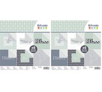 Artemio 11002454 Bloc de 6 feuillets Origami 30x30 cm, Multicolore (Lot de 2)