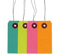 Artemio 11006809 50 étiquettes de couleur avec fil métallique