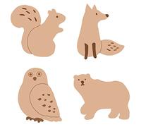 Artemio 12 Mini décorations en Bois - Animaux
