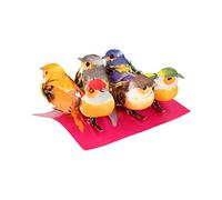 Artemio Oiseaux sur pince 13001005 multicolores 5 x 6 x 2,5 cm - Lot de 6