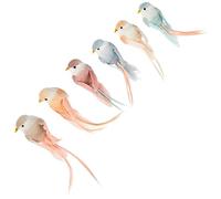 Artemio Lot de 6 oiseaux de décoration pastel 10 cm