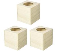 Artemio 14001159 Boîte à Mouchoir Carré 140 x 140 x 125 mm (Lot de 3)