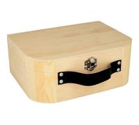 Artemio 14001465 Valisette en Bois, 23 x 17 x 9 cm anse simili Noire