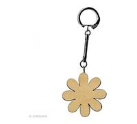 Artemio 14001483 Porte-Clés en Bois Fleur Multicolore 4,5 x 0,5 x 9,5 cm