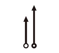 Aiguilles pour horloge flèches 8 et 6 cm - artémio Noir G