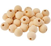 Artemio 14001691 30 Pièces 20 Perles en bois, Beige