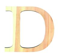Artemio 19 cm en Bois avec Lettre D en majuscules, de Couleur Beige