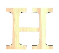 Artemio 19 cm en Bois avec Lettre H en majuscules, de Couleur Beige