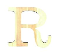 Artemio 19 cm en Bois avec Lettre R en majuscules, de Couleur Beige