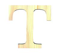 Artemio 19 cm en Bois avec Lettre T en majuscules, de Couleur Beige