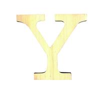 Artemio 19 cm en Bois avec Lettre Y en majuscules, de Couleur Beige