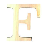 Artemio 19 cm en Bois Motif Lettre F en majuscules, de Couleur Beige